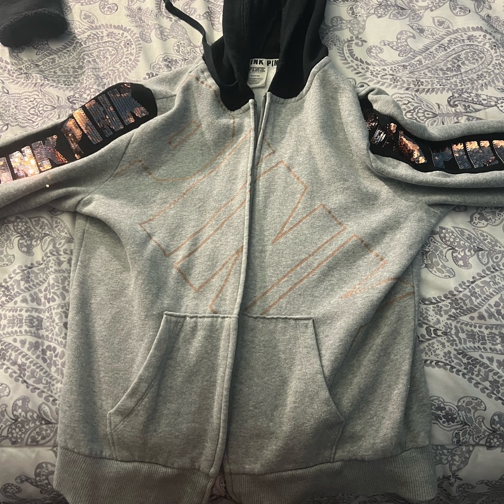 Pink sparkly hoodie